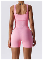 SculptFit Ribbed Seamless Yoga Bodysuit