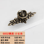 1PCS European Ivory Rose style Cabinet Handles and Knobs Modern Simple Wardrobe Drawer Door Pulls Furniture Hardware