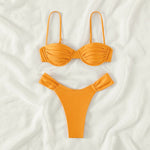 Gradient Bikini 2023 New Swimsuit Push Up Swimwear Women Sexy Thong Bikinis Set Bathing Suit Female Beachwear Brazilian Biquini