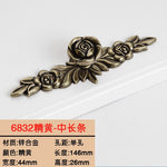 1PCS European Ivory Rose style Cabinet Handles and Knobs Modern Simple Wardrobe Drawer Door Pulls Furniture Hardware