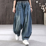 Oversize 110kg Vintage Baggy Jeans Casual Pantalones Holgados Mujer Elastic High Waist Denim Wide Leg Pants Streetwear Vaqueros