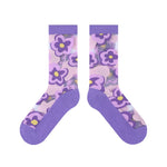 Japanese Kawaii Crystal Silk Socks Ultra-thin Transparent Summer Women Elastic Long Socks Harajuku Flower Glass Silk Lace Socks