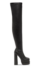 Women Thigh High Boots Double Platform Block High Heels Over The Knee Boots Zip Sexy Long Shoes Boots For Woman