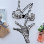 Vigorashely Bandage Swimwear Women Sexy Snake Bikini 2023 Swimsuit Female Gold Sliver Bikini Set Biquini Bathing Suit Swim Wear