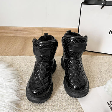 Ladies Snow Boots Women Winter 2023 New In Women's Shoes Plush Warm Waterproof Bot Fashion Casual Platform Boot Leather Fur