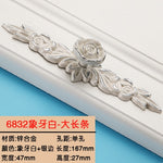 1PCS European Ivory Rose style Cabinet Handles and Knobs Modern Simple Wardrobe Drawer Door Pulls Furniture Hardware