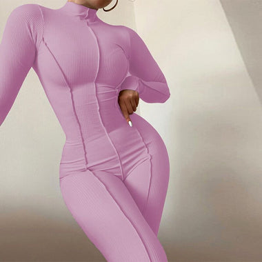Spring Fling Monochrome Long Sleeve Jumpsuit