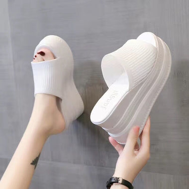 red white slippers Wedge Heels Women Sandals Platform Wedges Shoes Ladies Summer Sandals Beach Sandals High Platform Slippers