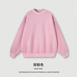 Heavy washing water plus fleece semi-turtleneck sweater