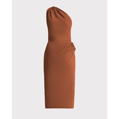 Sexy Orange High Waist Midi Skirt Sleeveless Solid Slanted Shoulder Women's  Fashion Elegant Evening Party Dresses Vestidos