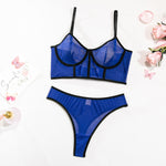 Yimunancy Mesh Bra Set Women Camisole + Brief Underwear Set Sexy Erotic Set Everyday