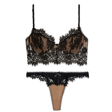 Sexy Lingerie Women's Underwear Set Eyelash lace Brassiere Lingerie Set Sex Lace Bralette Bra and Panty Set Panties Wholesale