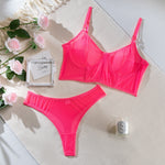Yimunancy Mesh Bra Set Women Camisole + Brief Underwear Set Sexy Erotic Set Everyday