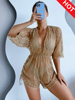 2023 3PCS Lace Hollow Out Bikini For Women Sexy Swimwear Female Pleated Cover Up Swimsuit Beach Wear New Brazilian Bathing Suit