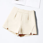 Popular S-5XL Solid Women Shorts High Waits Zipper Fly All-match Outwear Sexy Female Leisure Bottom Korean Style Young Lady Chic