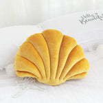 Pink Sea Princess Seashell Decorative Pillow, Soft Sea Shell Shaped Chair Cushion Stuffed Throw Pillow  for Sofa Bed Couch Chair