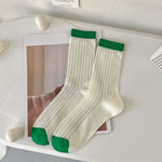 New 2023 Summer Women Socks Hollow Out Mesh Thin Breathable Cotton Long Socks Casual Fashion Solid Color School Girls Crew Socks