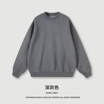 Heavy washing water plus fleece semi-turtleneck sweater