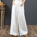 New Spring And Summer Cotton Linen Women's Pants Loose Wide Leg High Waist Mopping Straight Woman