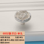 1PCS European Ivory Rose style Cabinet Handles and Knobs Modern Simple Wardrobe Drawer Door Pulls Furniture Hardware