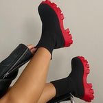 Women Boots White Black Platform Botas Mujer 2022 New Winter Boots Shoes For Women Heels Platform Shoes Short Ankle Boots Female