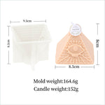 3D Pharaoh Pyramid Candle Silicone Mold Handmade Scented Plaster Supplies Resin Soap Candle Mould Pattern for Candles Home Decor