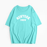Hirsionsan Oversized Letter Graphic T-shirt Women 2023 Summer Soft O-neck Short Sleeve Tees Female Casual Loose Higt Street Top
