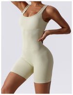 SculptFit Ribbed Seamless Yoga Bodysuit