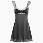 Sexy Silky Nightgowns Lingerie Pajamas Women's Sleepwear Sling Nightdress Lace Seduction Pure Desire Hot Hollow Out Night Gown