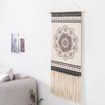 Wall Hanging Macrame Tapestry Home Decor Cotton Tassel Handmade Woven Bohemian geometric canvas Art background cloth tapestry