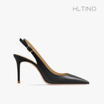 classic women singbacks women summer shoes covered toe thin heeled sandals fashion nude black white shoes for women sandals 8cm