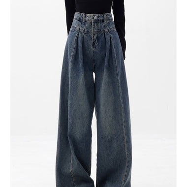 2022 Women Streetwear Vintage Jeans Denim Pant Korean Fashion Baggy Jeans Woman High Waist  Oversize Design Female Trousers Y2k