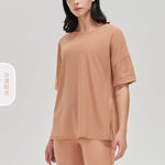 NCLAGEN Women Short Sleeve Sports T-shirt Mesh Breathable Quick Drying Summer Loose Leisure Fitness Top GYM Running Yoga Blouse