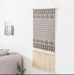 Wall Hanging Macrame Tapestry Home Decor Cotton Tassel Handmade Woven Bohemian geometric canvas Art background cloth tapestry