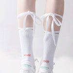 Jk Tie Lace Fishnet Stockings Irregular Split-toe Calf Socks Women's Middle Tube Socks Straps Summer Sexy Long Japanese Socks