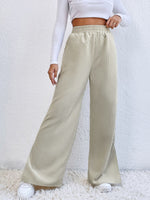 Women Pants Corduroy 2022 Autumn Winter Fashion Loose Full Length Trousers Solid Color Casual Female High Waist Wide Leg Pants