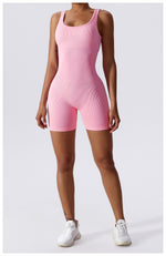 SculptFit Ribbed Seamless Yoga Bodysuit