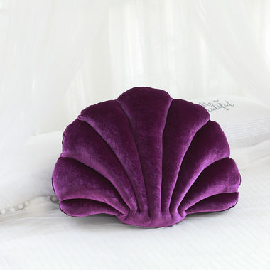 Pink Sea Princess Seashell Decorative Pillow, Soft Sea Shell Shaped Chair Cushion Stuffed Throw Pillow  for Sofa Bed Couch Chair