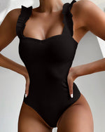 Gossina Sexy One Piece Swimsuit Solid Female Plunge Neck Swimwear Women Backless Brazilian Monokini Bathing Suit S-L 2022