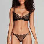 Lacey Enigma Delicate Rose Garter Set