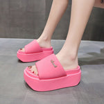 Summer Bling Platform Slippers Woman Outdoor 8CM Beach Slides Shoes Women Wedges Non-slip Sandals Flip Flops Zapatos De Mujer