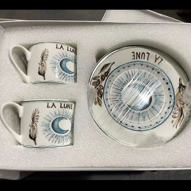 New Arrival Top Grade Bone Porcelain Coffee Cups Vintage Ceramic Cups On-glazed Advanced Tea Cups And Saucers Sets Luxury Gifts