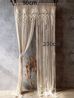 Bohemia Hand-woven Macrame Cotton Door Curtain Tapestry Wall Hanging Art Tapestry Wedding Backdrop Tapestry Decoration