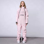 Women's and Men's Ski Suit Winter Outdoor Sports Warm One-piece Suit Waterproof Windproof Outdoor Sports Zipper Ski Suit