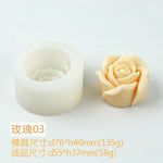 3D DIY Rose Peony Flowers Mould Cold Dishes Cake Flipping Candles Scented Candles Handmade Valentine's Day Soap Silicone Mold