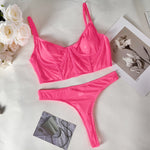 MIRABELLE Sensual Lingerie Mesh Transparent Bra Erotic Set See Through Seamless Underwear Uncensored Sheer Lace Sexy Intimate