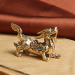 Antique Solid Copper Turtle Ornaments Trumpet Longevity Animal Sculpture Home Office Desk Decorative Simulation Ornament