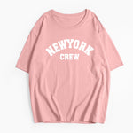 Hirsionsan Oversized Letter Graphic T-shirt Women 2023 Summer Soft O-neck Short Sleeve Tees Female Casual Loose Higt Street Top