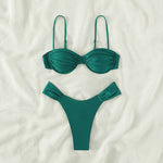 Gradient Bikini 2023 New Swimsuit Push Up Swimwear Women Sexy Thong Bikinis Set Bathing Suit Female Beachwear Brazilian Biquini