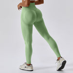 NCLAGEN Hip Lifting Seamless Fitness Yoga Pants High Waist Dry Fit Women's Tight Cycling Running Leggings Gym Training Trousers